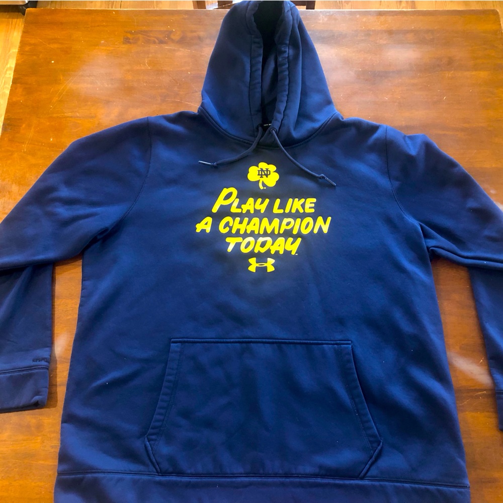 Under Armour Notre Dame Play Like A Champion Today Hoodie